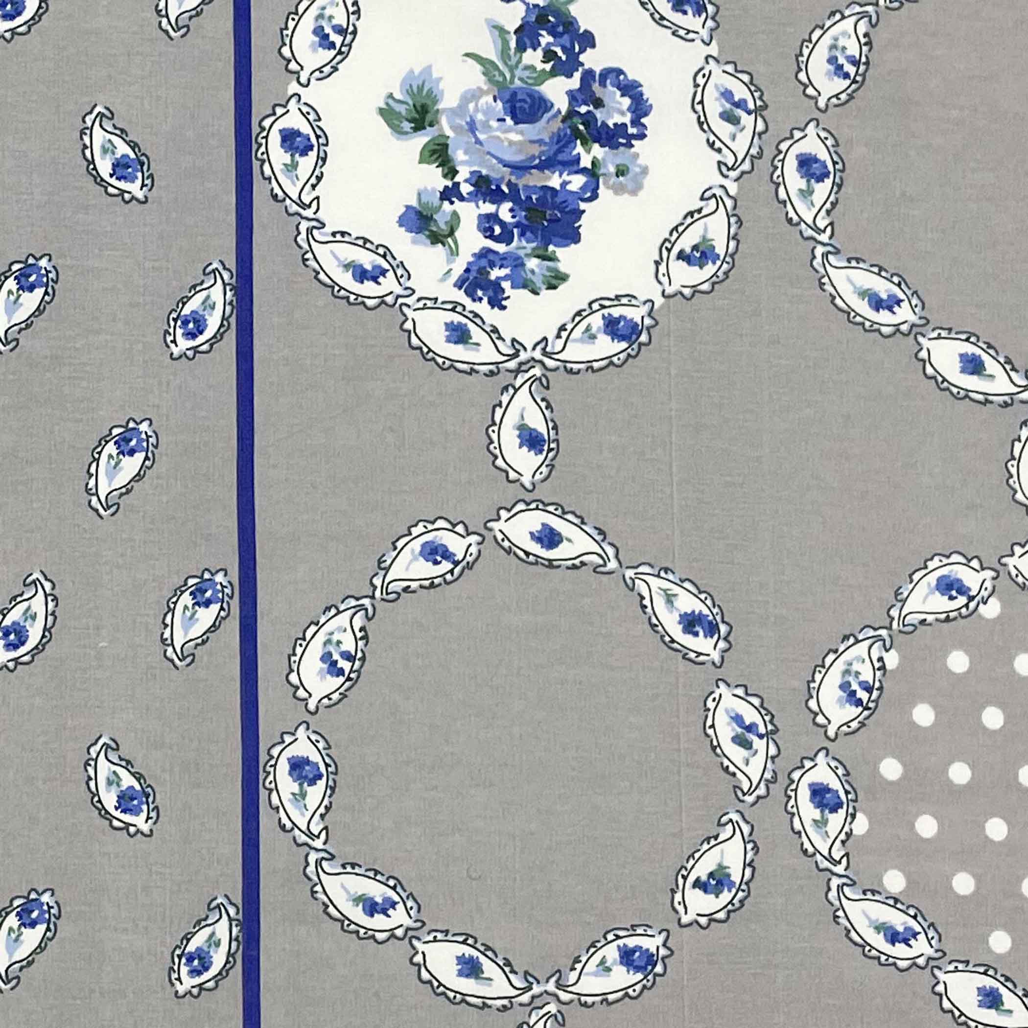 Misty Manor Paisley - European Grace 144TC Roto Cotton Single Bedsheet (60x90 Inches)