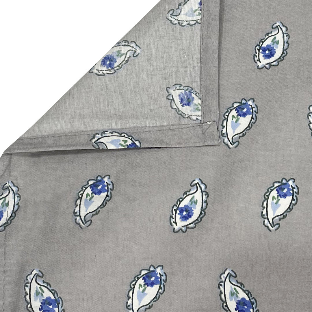 Misty Manor Paisley - European Grace 144TC Roto Cotton Single Bedsheet (60x90 Inches)