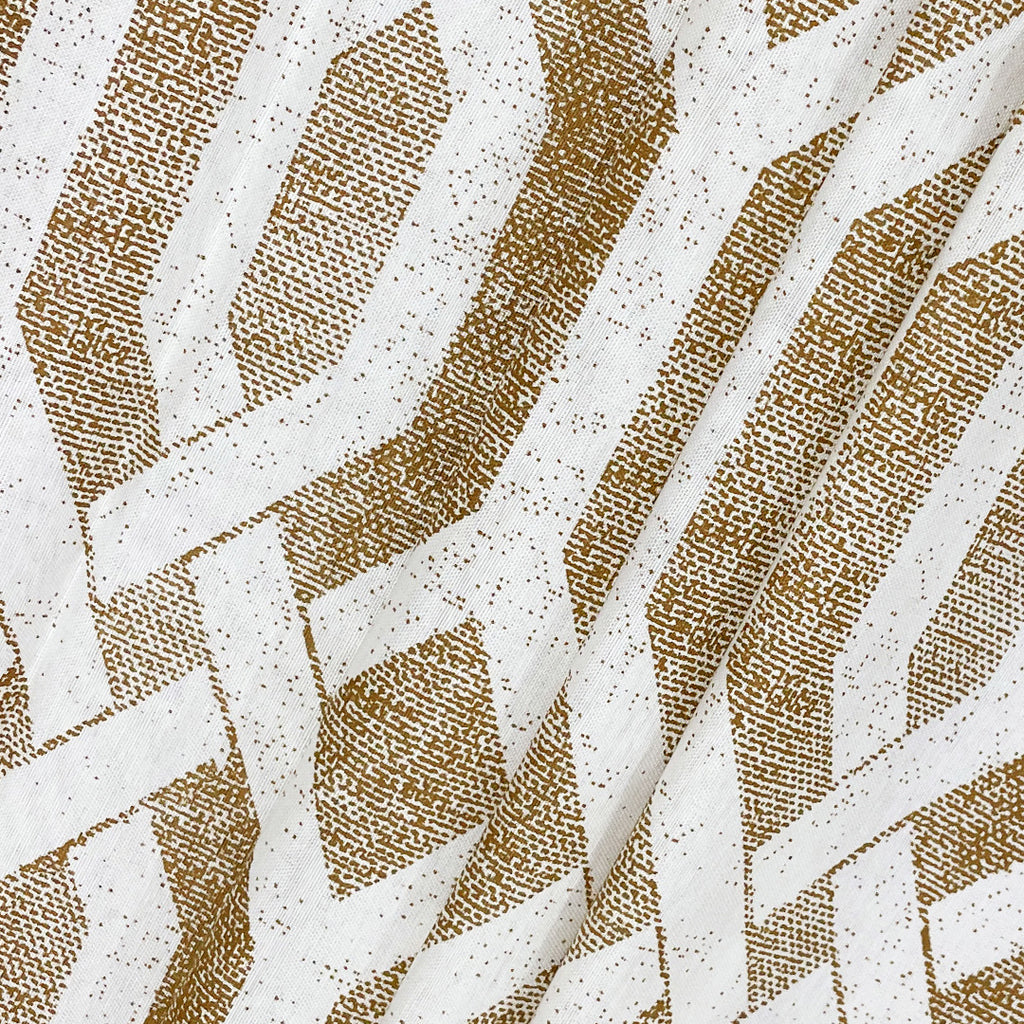 Honeyed Hexagon - Regal 144TC Cotton in Earthy Brown Single Bedsheet (60x90 Inches)