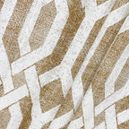 Honeyed Hexagon - Regal 144TC Cotton in Earthy Brown Single Bedsheet (60x90 Inches)