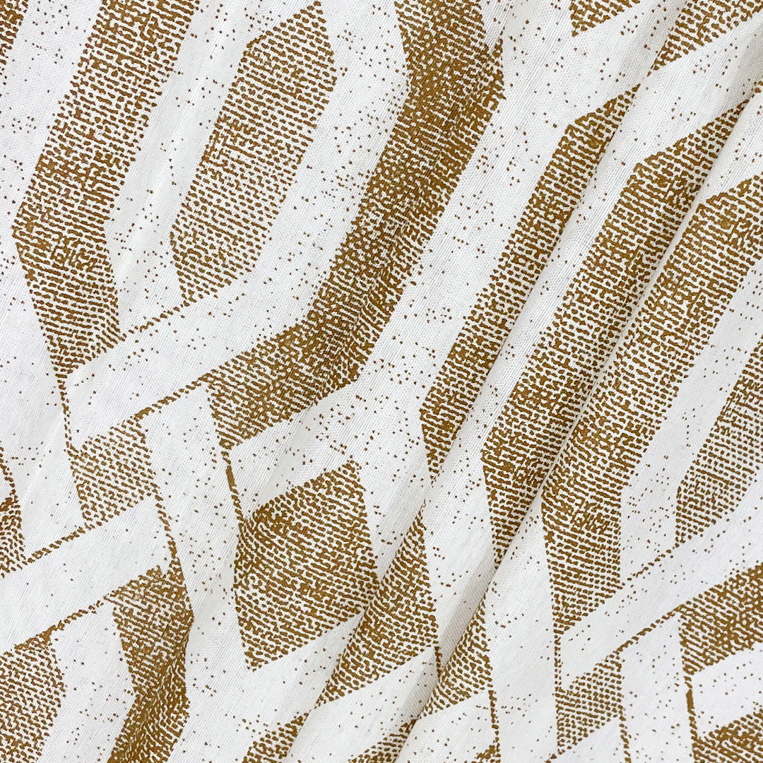 Honeyed Hexagon - Regal 144TC Cotton in Earthy Brown Single Bedsheet (60x90 Inches)