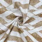 Honeyed Hexagon - Regal 144TC Cotton in Earthy Brown Single Bedsheet (60x90 Inches)