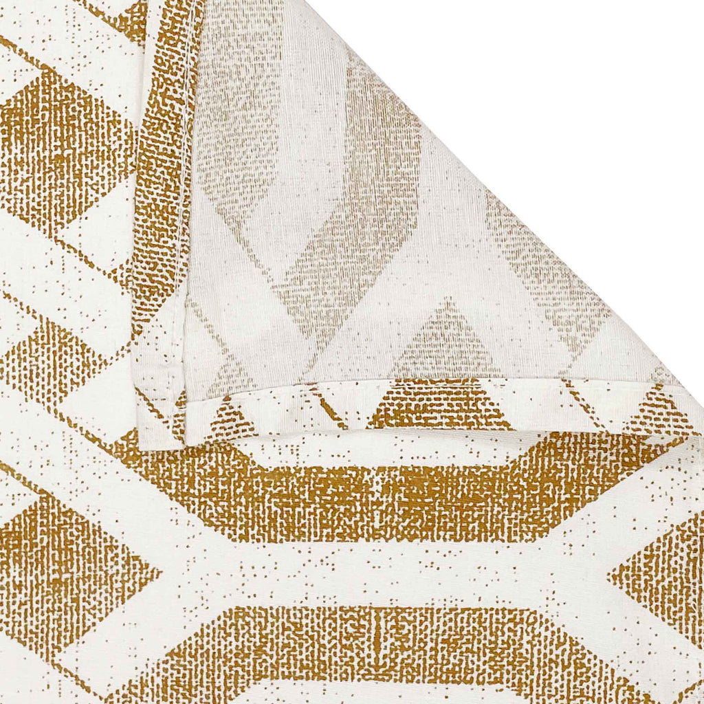 Honeyed Hexagon - Regal 144TC Cotton in Earthy Brown Single Bedsheet (60x90 Inches)