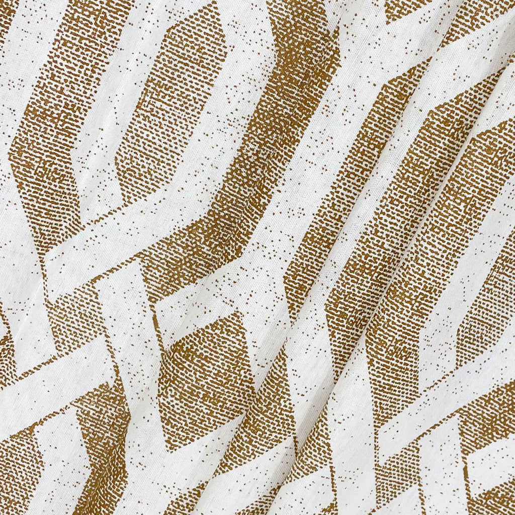 Honeyed Hexagon - Regal 144TC Cotton in Earthy Brown Single Bedsheet (60x90 Inches)