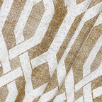 Honeyed Hexagon - Regal 144TC Cotton in Earthy Brown Single Bedsheet (60x90 Inches)