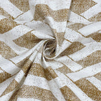 Honeyed Hexagon - Regal 144TC Cotton in Earthy Brown Single Bedsheet (60x90 Inches)