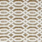 Honeyed Hexagon - Regal 144TC Cotton in Earthy Brown Single Bedsheet (60x90 Inches)