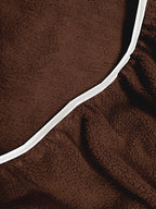 Solid Brown Thermal Single Bedsheet with Matching Pillow Cover (60x90 inches)