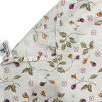 White Floral Print Pure Cotton 160 TC Single Bedsheet with 1 Pillow Cover (60x90 Inches)
