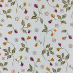 White Floral Print Pure Cotton 160 TC Single Bedsheet with 1 Pillow Cover (60x90 Inches)