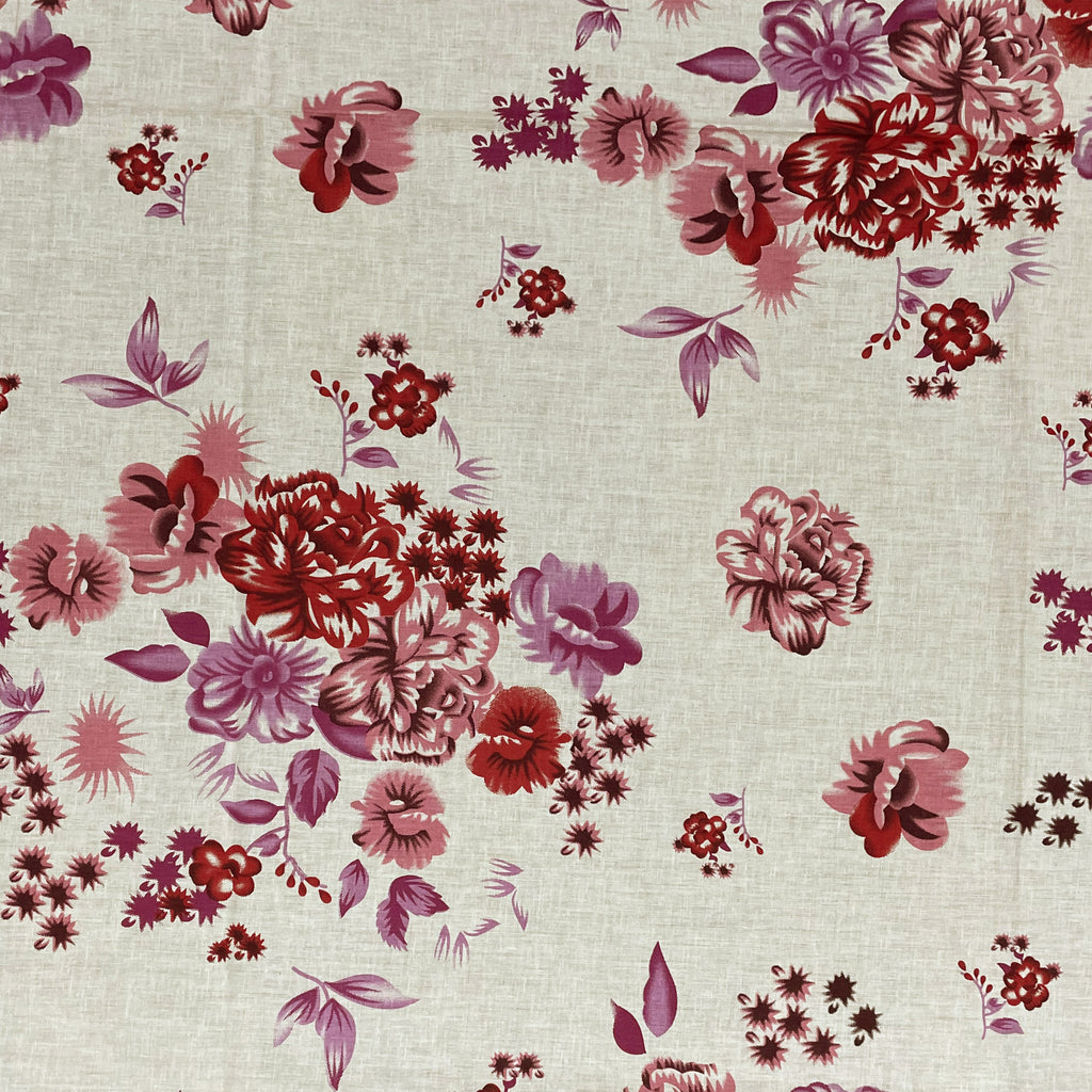 Red Meadow - 160TC Pure Cotton Single Fitted Bedsheet (36 x 78 x 10 Inches)