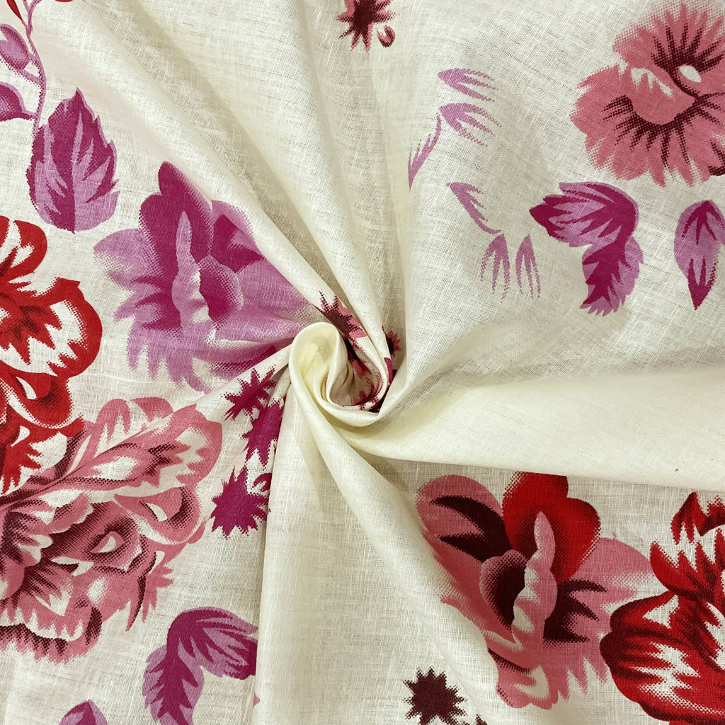 Red Meadow - 160TC Pure Cotton Single Fitted Bedsheet (36 x 78 x 10 Inches)