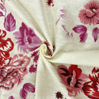 Red Meadow - 160TC Pure Cotton Single Fitted Bedsheet (36 x 78 x 10 Inches)