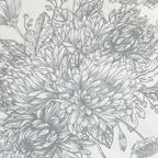 White Floral Printed 250 TC Cotton Single Bedsheet with Matching 1 Pillow Cover (60x90 Inches)