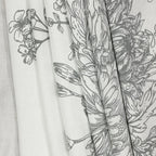 White Floral Printed 250 TC Cotton Single Bedsheet with Matching 1 Pillow Cover (60x90 Inches)