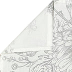 White Floral Printed 250 TC Cotton Single Bedsheet with Matching 1 Pillow Cover (60x90 Inches)