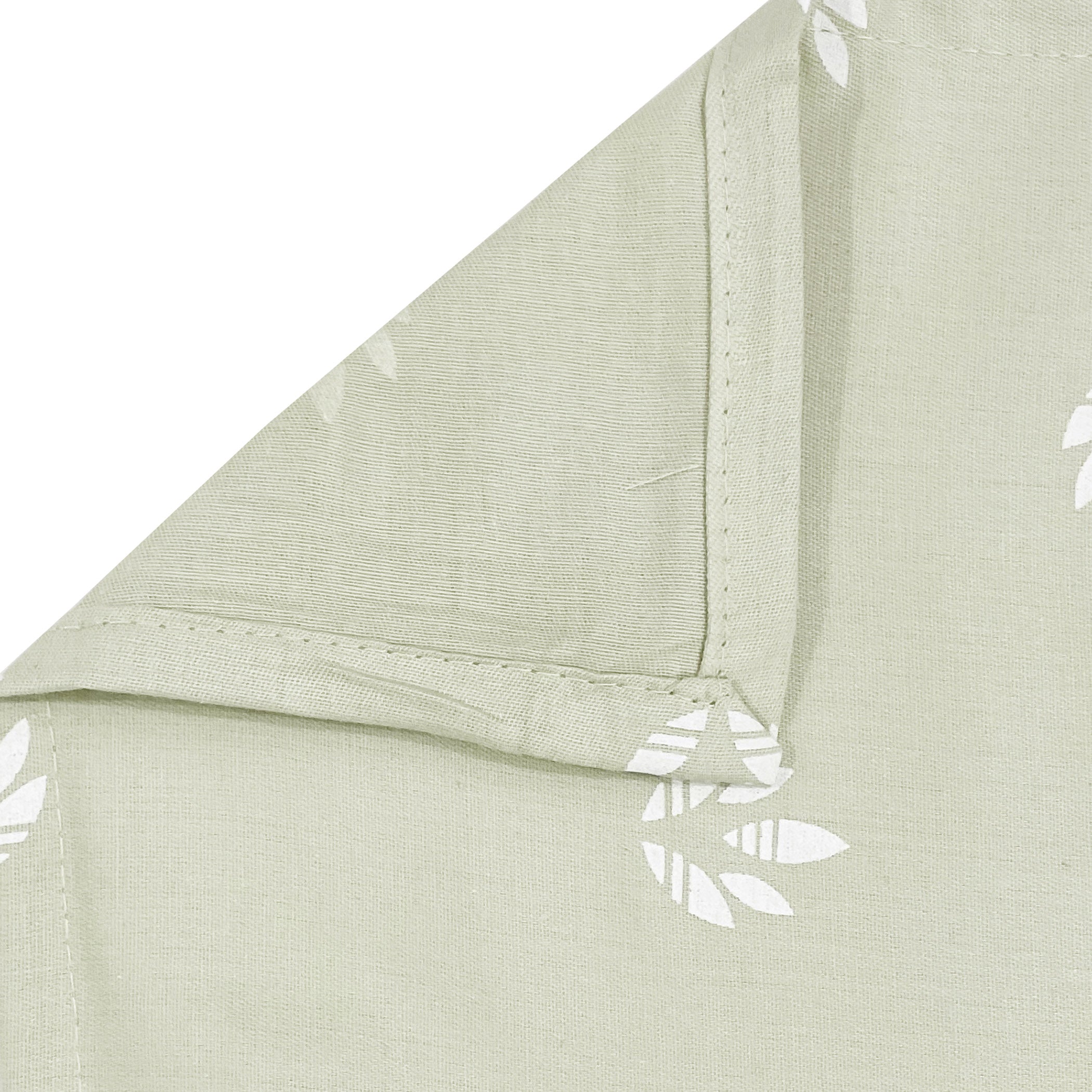 Sage Leaf Whisper Cotton Single Bedsheet with 1 Pillow Cover 250TC - Soft Pastel Green (60x90 inches)