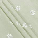 Sage Leaf Whisper Cotton Single Bedsheet with 1 Pillow Cover 250TC - Soft Pastel Green (60x90 inches)