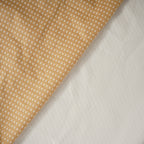 Single Waterproof Fitted Mattress Protector – Golden Beige with Micro Dot Pattern (72 x 78 inch)