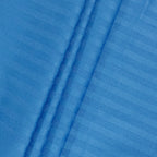Ocean Blue Tonal Stripes 300 TC Pure Cotton Bedsheet Set with Pillow Cover