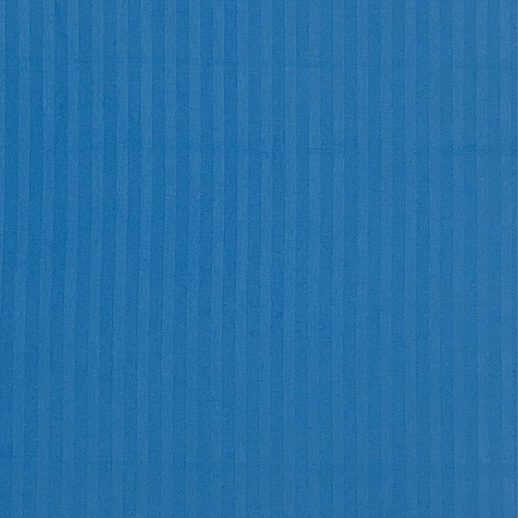 Ocean Blue Tonal Stripes 300 TC Pure Cotton Bedsheet Set with Pillow Cover