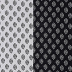 Monochrome Floral Medallions 200 TC Pure Cotton Bedsheet Set with Pillow Cover