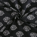 Monochrome Floral Medallions 200 TC Pure Cotton Bedsheet Set with Pillow Cover