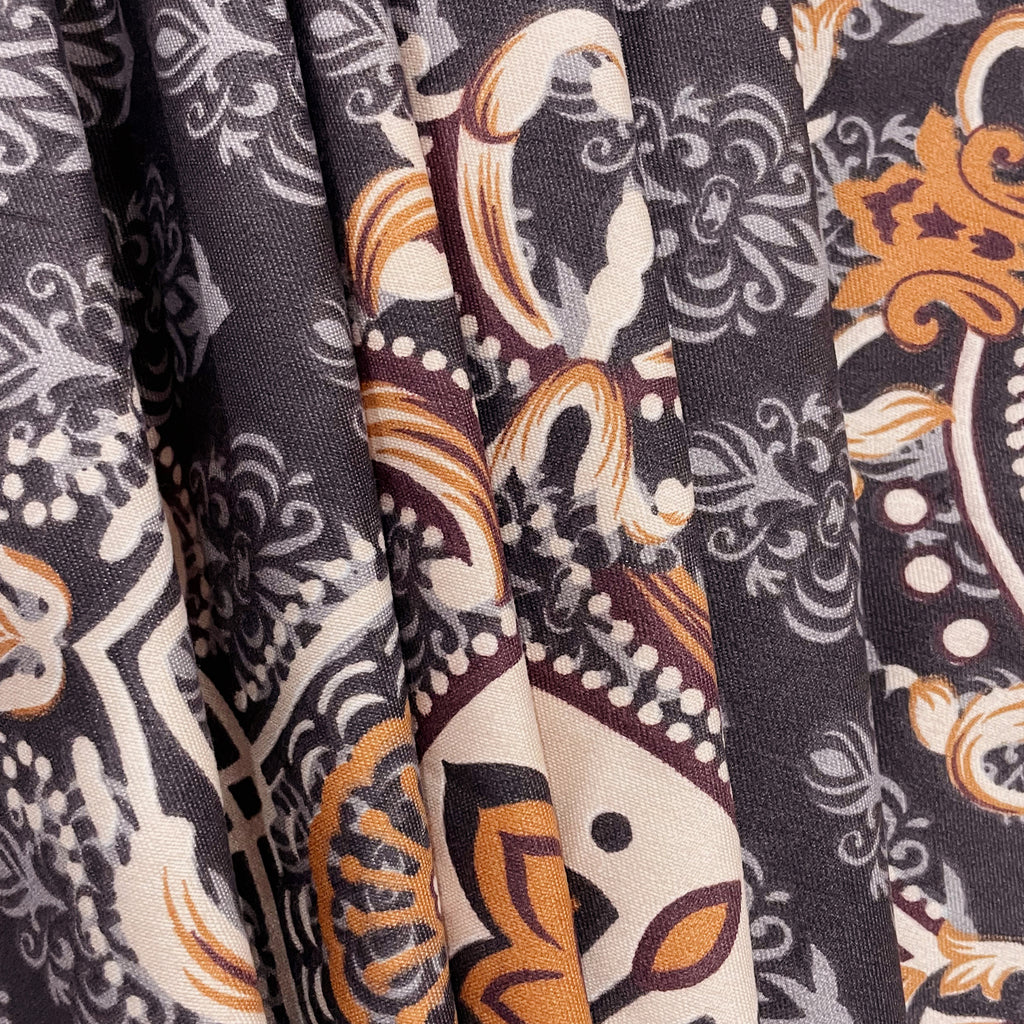 Blended Cotton Double Queen Bedsheet with Pillow cover - Brown Medallion Design