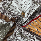 Tribal Mosaic Diamond Double Queen Bedsheet - Vibrant Multicolor Geometric Charm