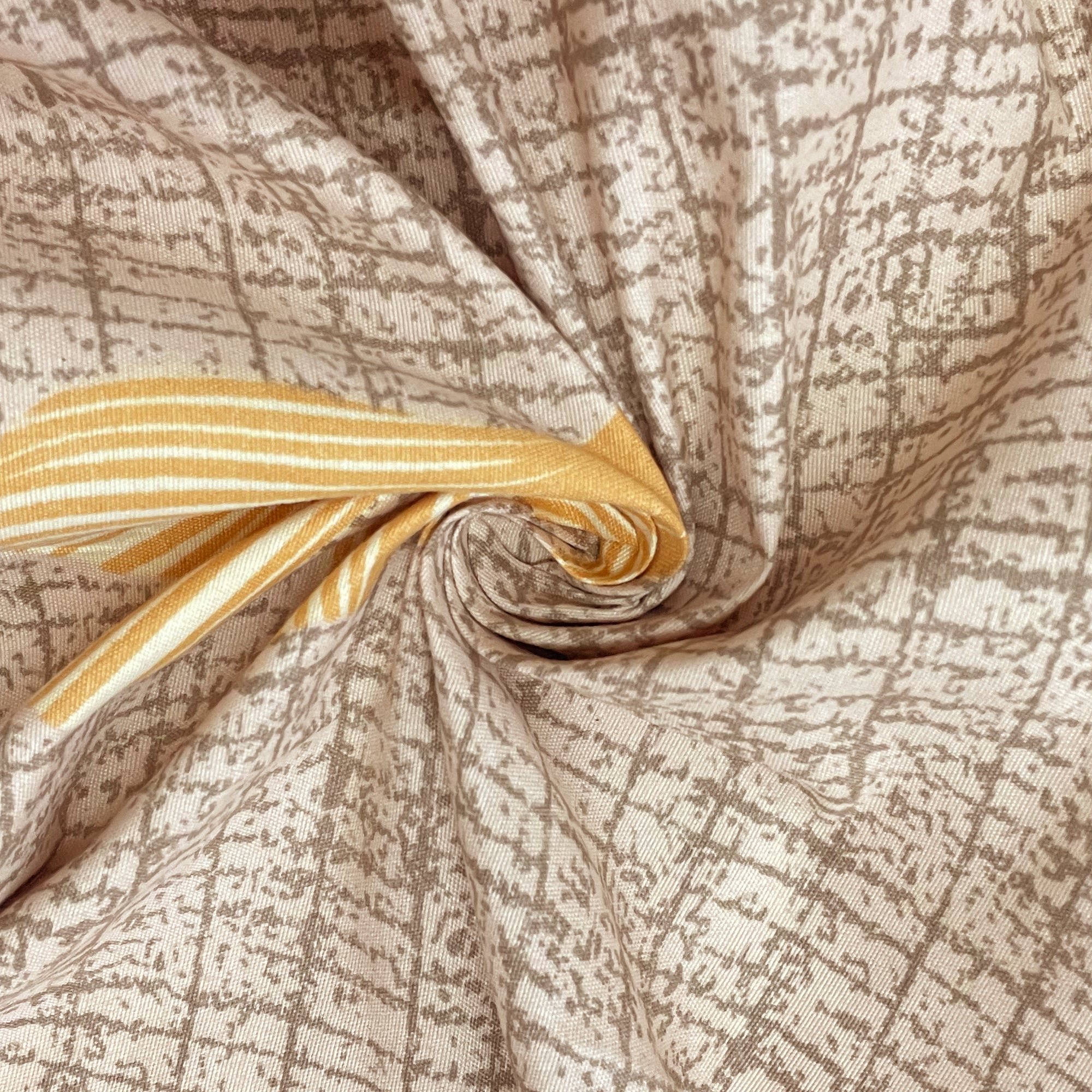 Autumn Breeze Elegance Double Queen Bedsheet - Warm Tones with Falling Leaf Motifs