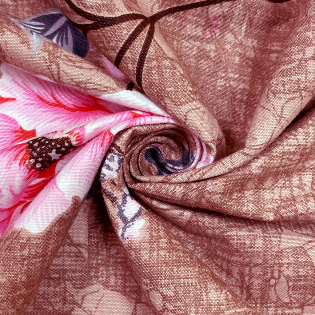 Rosy Blush Charm Double Queen Bedsheet - Soft Pink Floral Elegance for Cozy Bedrooms