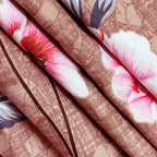Rosy Blush Charm Double Queen Bedsheet - Soft Pink Floral Elegance for Cozy Bedrooms
