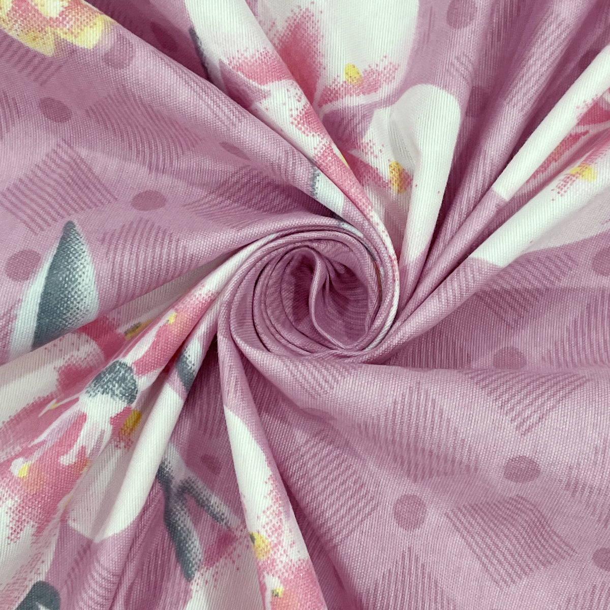 Pink Blossom Trails 140 TC Polyester Bedsheet Set with Pillow Cover