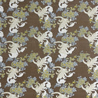 Cream Botanical Printed Microfiber Double Queen Bedsheet with Pillow cover