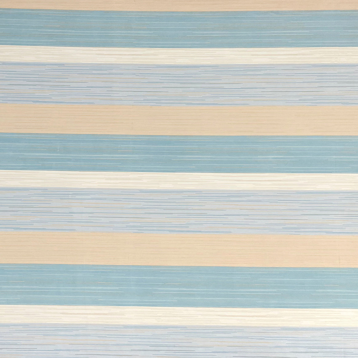 Sky Blue Striped Printed Microfiber Double Queen Bedsheet with Pillow cover