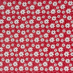 Red Daisy floral Printed Microfiber Double Queen Bedsheet with Pillow cover
