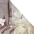 Lilac Ivory Blossom Bouquet 144 TC Pure Cotton Bedsheet Set with Pillow Cover
