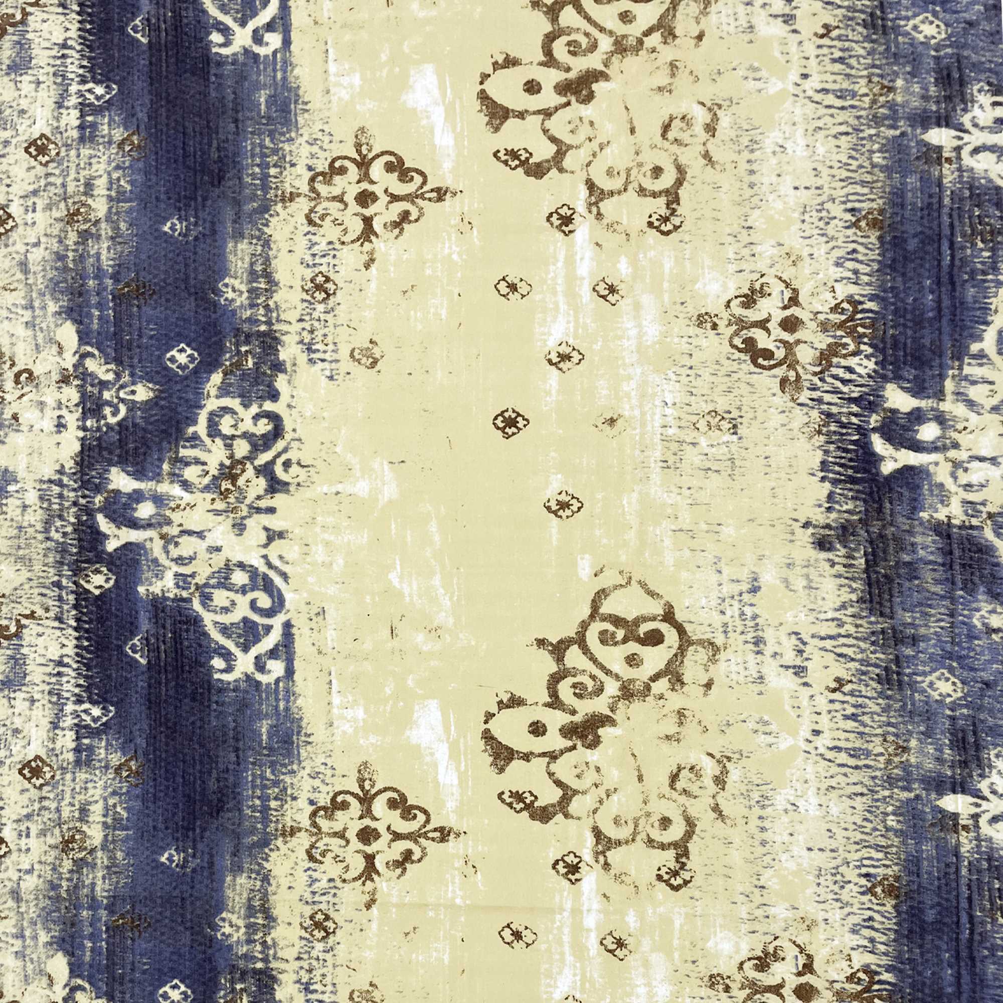 Golden Damask Yellow & Grey Abstract 160 TC Pure Cotton Bedsheet with Pillow Cover