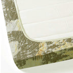 Golden Damask Yellow & Grey Abstract 160 TC Pure Cotton Bedsheet with Pillow Cover