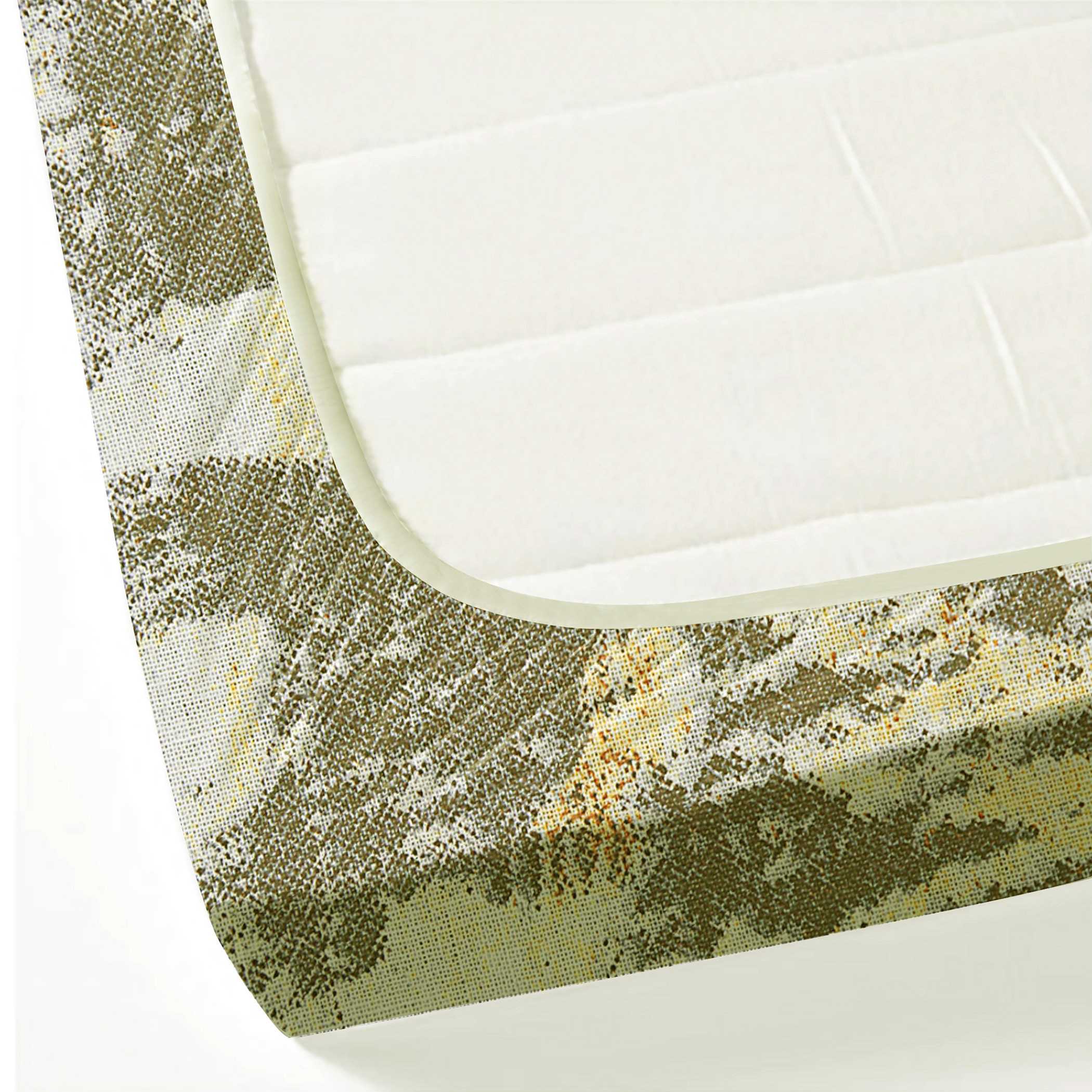 Golden Damask Yellow & Grey Abstract 160 TC Pure Cotton Bedsheet with Pillow Cover