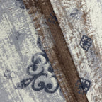 Mist Damask Blue & Grey Abstract 160 TC Pure Cotton Bedsheet with Pillow Cover