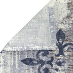 Mist Damask Blue & Grey Abstract 160 TC Pure Cotton Bedsheet with Pillow Cover