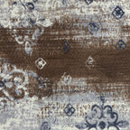 Mist Damask Blue & Grey Abstract 160 TC Pure Cotton Bedsheet with Pillow Cover