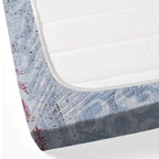 Mist Damask Blue & Grey Abstract 160 TC Pure Cotton Bedsheet with Pillow Cover