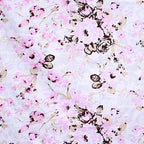 Blush Rose White & Pink Floral 160 TC Pure Cotton Bedsheet with Pillow Cover