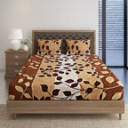 Autumn Leaf Trails 144 TC Pure Cotton Bedsheet Set with Pillow Cover