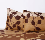 Autumn Leaf Trails 144 TC Pure Cotton Bedsheet Set with Pillow Cover