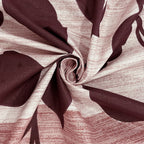 Crimson Leaf Red & Maroon Botanical 160 TC Pure Cotton Bedsheet with Pillow Cover