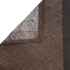 Urban Cube Brown & Beige Geometric 160 TC Pure Cotton Fitted Bedsheet with Pillow Cover