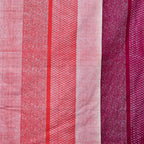 Pink Coral Textured Stripes 144 TC Pure Cotton Bedsheet Set with Pillow Cover